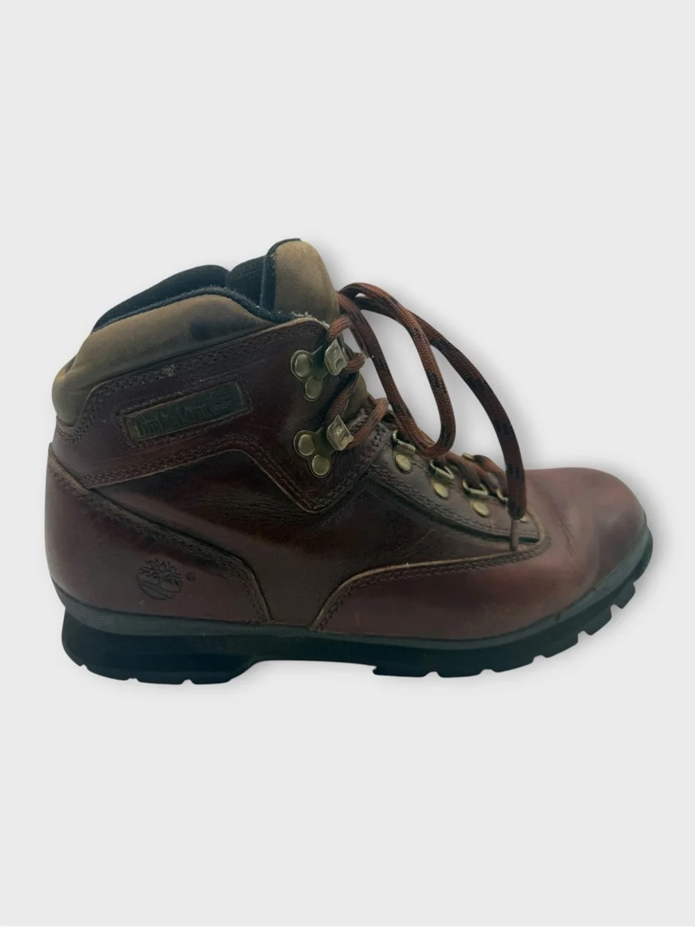 Timberland Euro Hiker Vintage Y2K Men's Brown Leather Hiking Boot Size 9.5